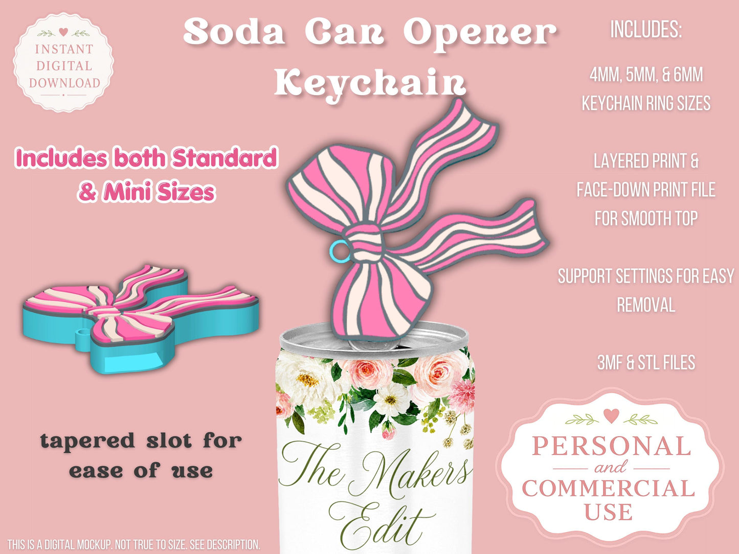 Striped Coquette Bow
