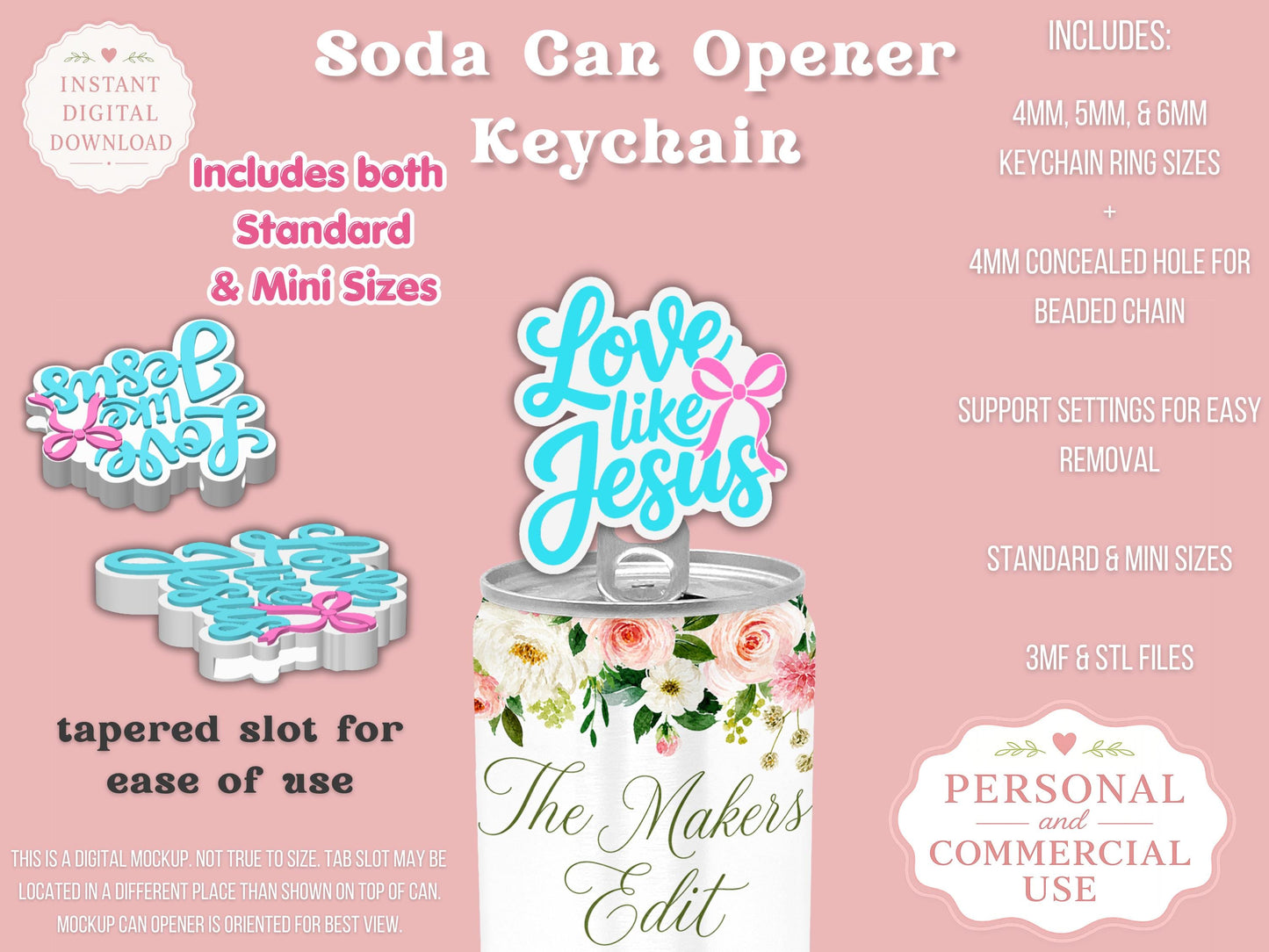 Love Like Jesus - Can Tab Opener - Digital File
