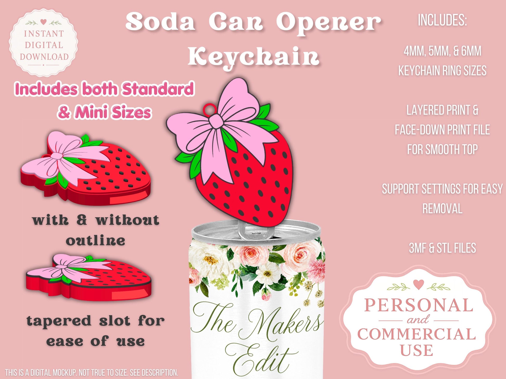 Strawberry Coquette Bow