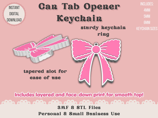 Scalloped Bow - Can Tab Opener - Digital File