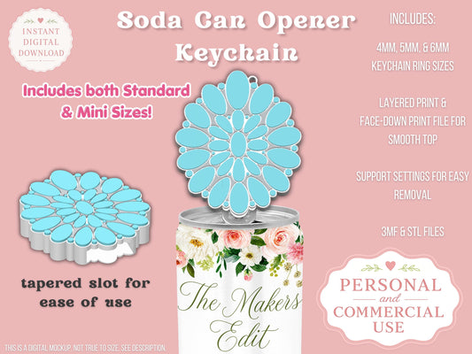 Turquoise Gemstone - Can Tab Opener - Digital File