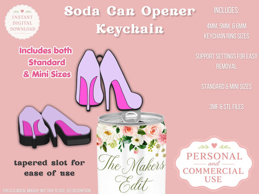 Colored Bottom Heels - Can Tab Opener - Digital File