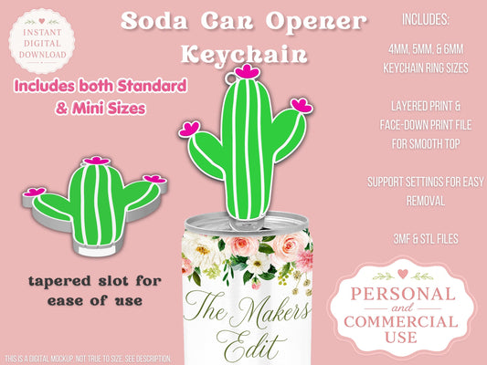 Cactus - Can Tab Opener - Digital File