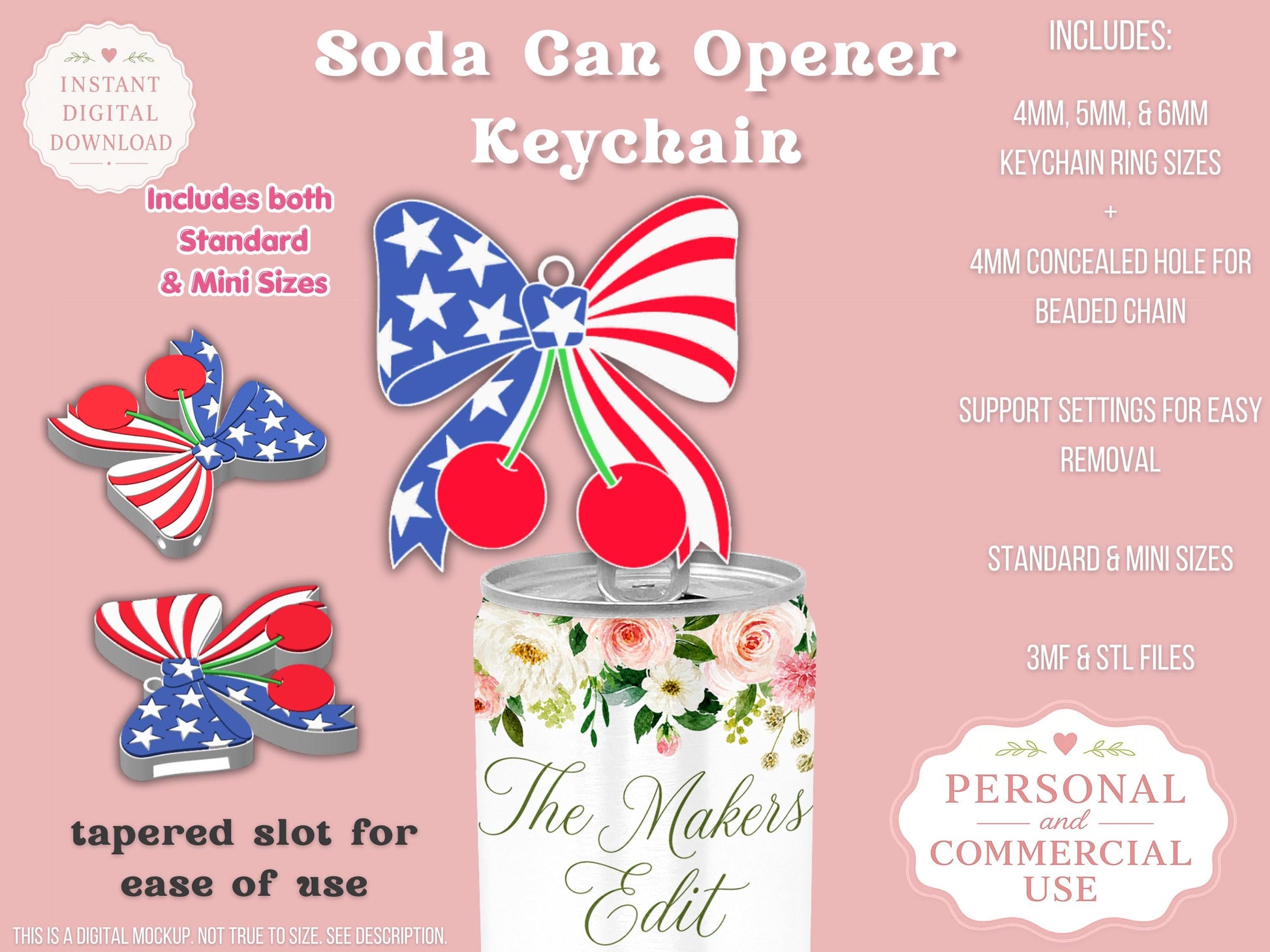 Independence Day Coquette Bow Cherries
