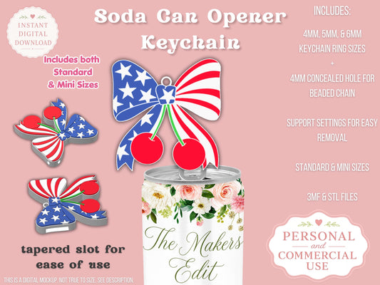 Independence Day Coquette Bow Cherries