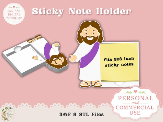 Mini Jesus - Sticky Note Holder - Digital File
