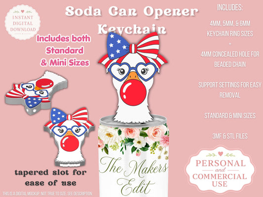 Goose Patriotic Coquette Bow Bubblegum