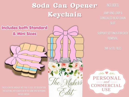 Coquette Book Pile - Can Tab Opener - Digital File