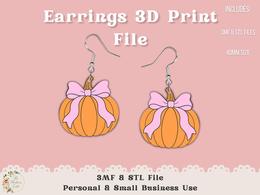 Pumpkin Coquette - Earrings - Digital File