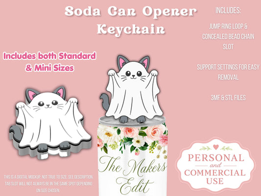 Ghost Cat - Can Tab Opener - Digital File