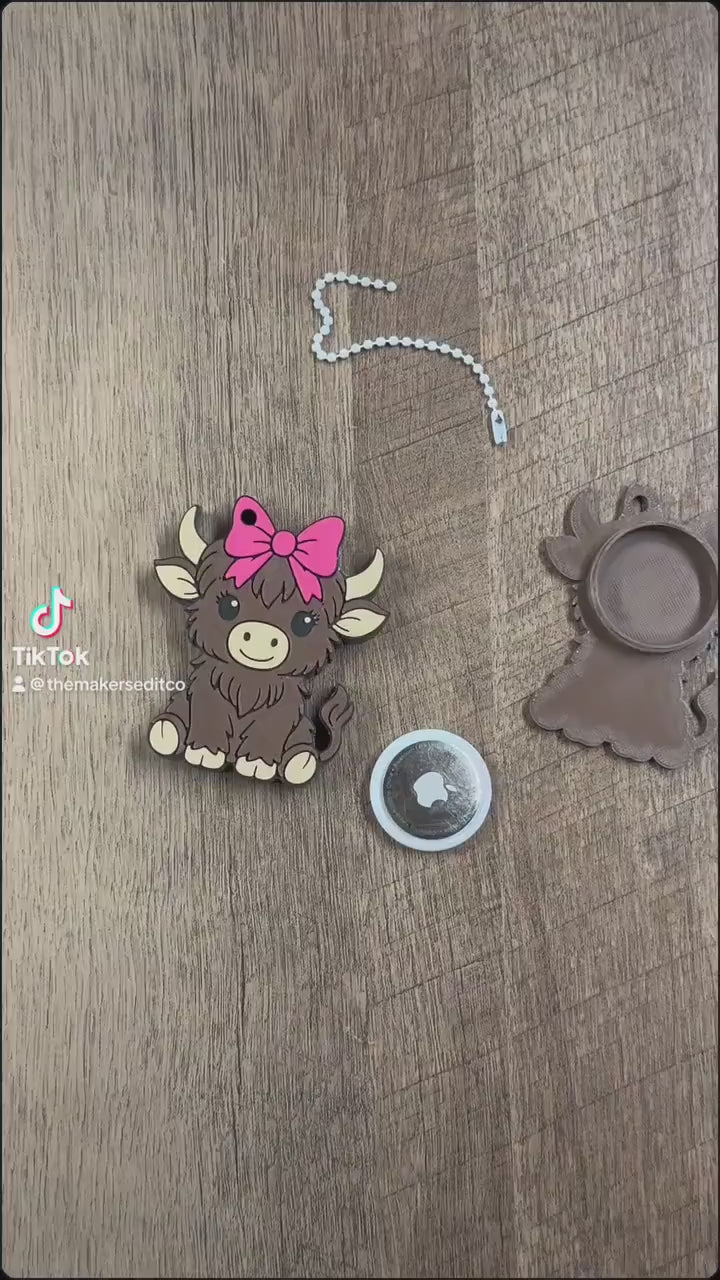 Highland Cow Coquette Bow