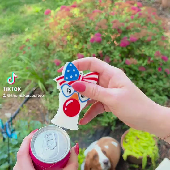 Goose Patriotic Coquette Bow Bubblegum